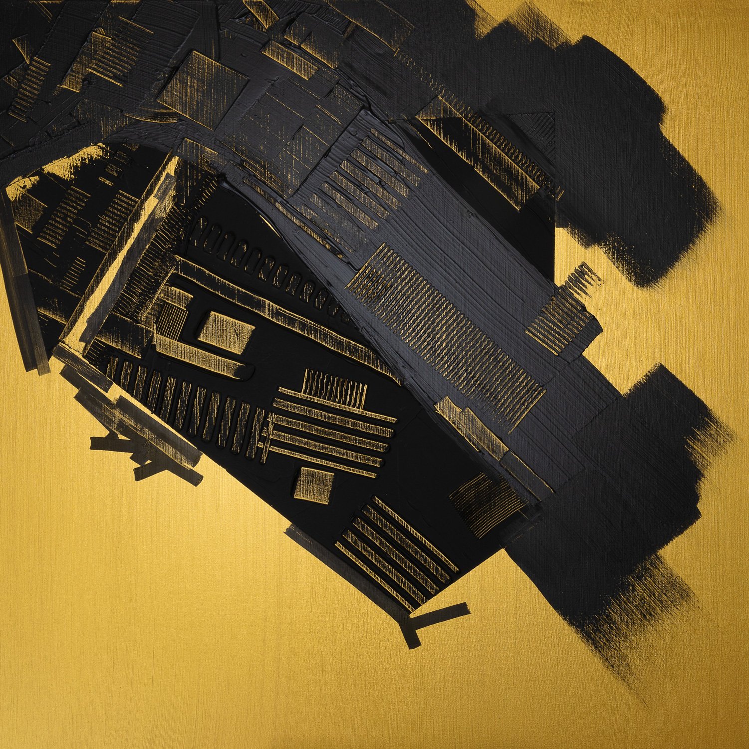 808 State, peinture abstraite, Acrylique et médiums sur toile de lin, 100 × 100 cm, 2023, Jean Marc Larhantec