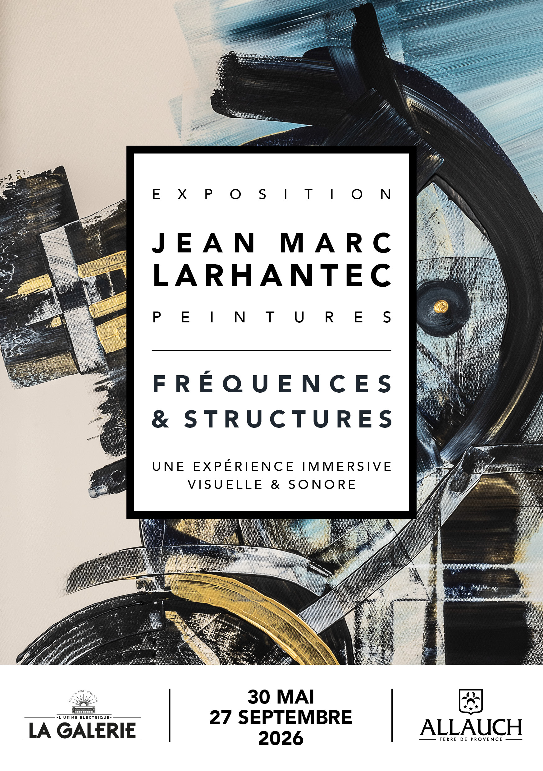 Affiche de l'exposition Fréquences & Structures