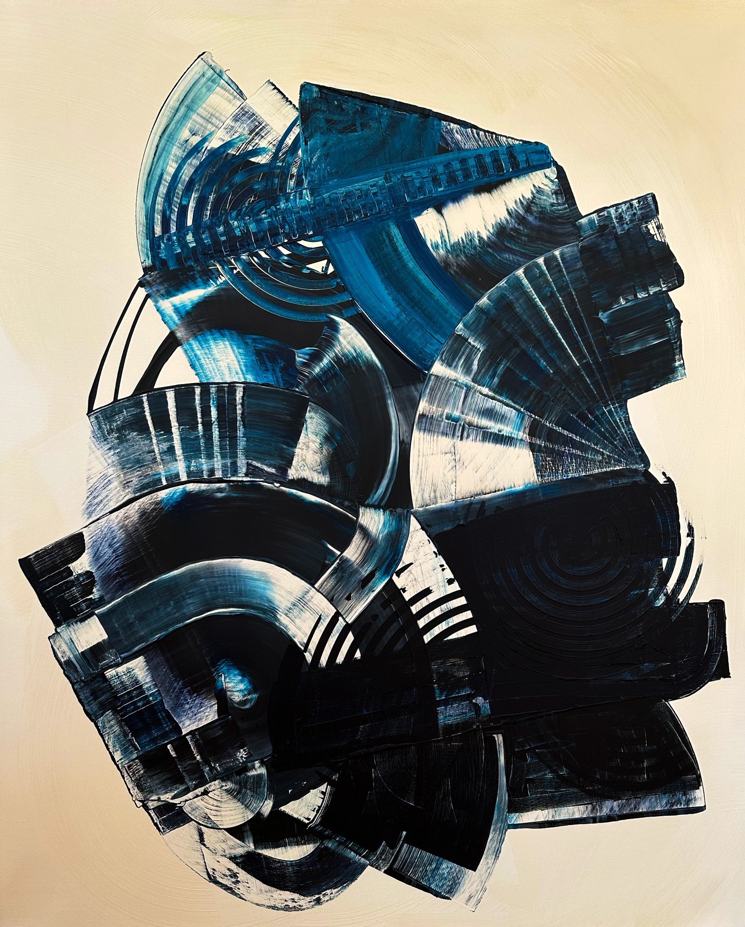 Animal Totem, peinture abstraite, Acrylique sur toile de lin, 120 × 100 cm, 2026, Jean Marc Larhantec