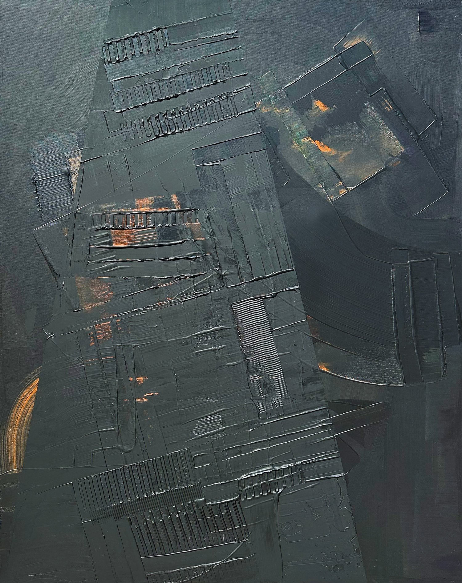 Ascent, peinture abstraite, Acrylique et médiums sur toile de lin, 146 × 114 cm, 2026, Jean Marc Larhantec