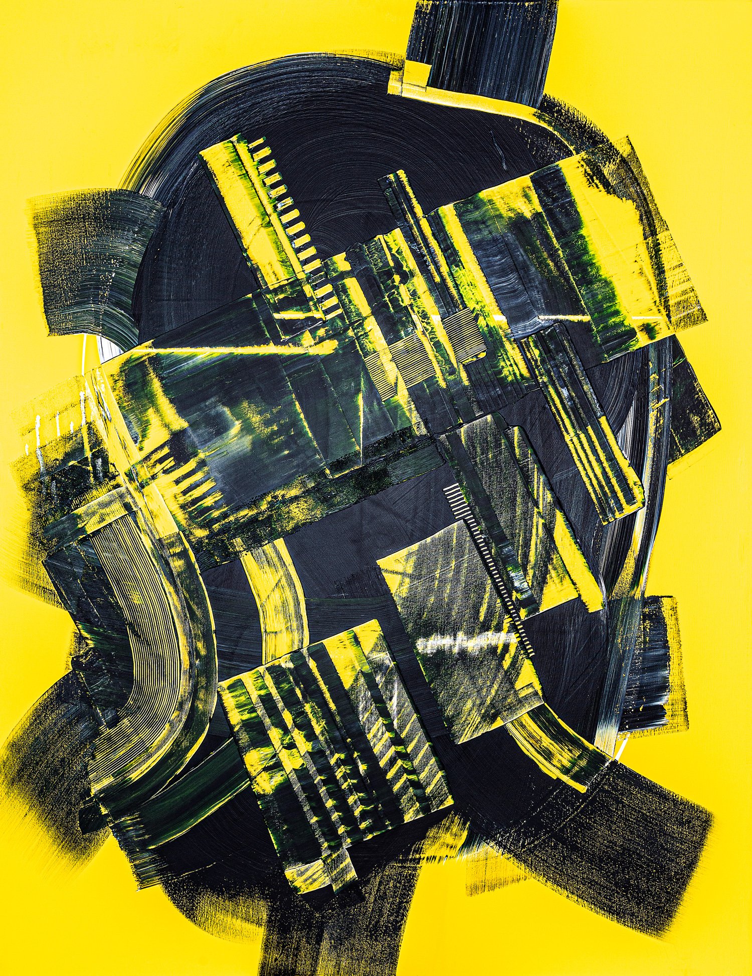 Babylon, peinture abstraite, Acrylique sur toile de lin, 146 × 114 cm, 2023, Jean Marc Larhantec