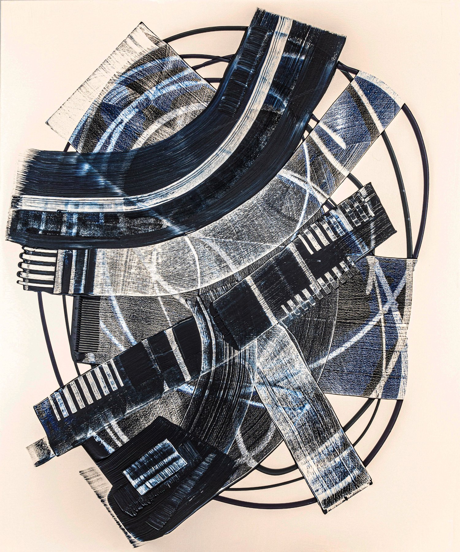 Crispy Bacon, peinture abstraite, Acrylique sur toile de lin, 120 × 100 cm, 2025, Jean Marc Larhantec