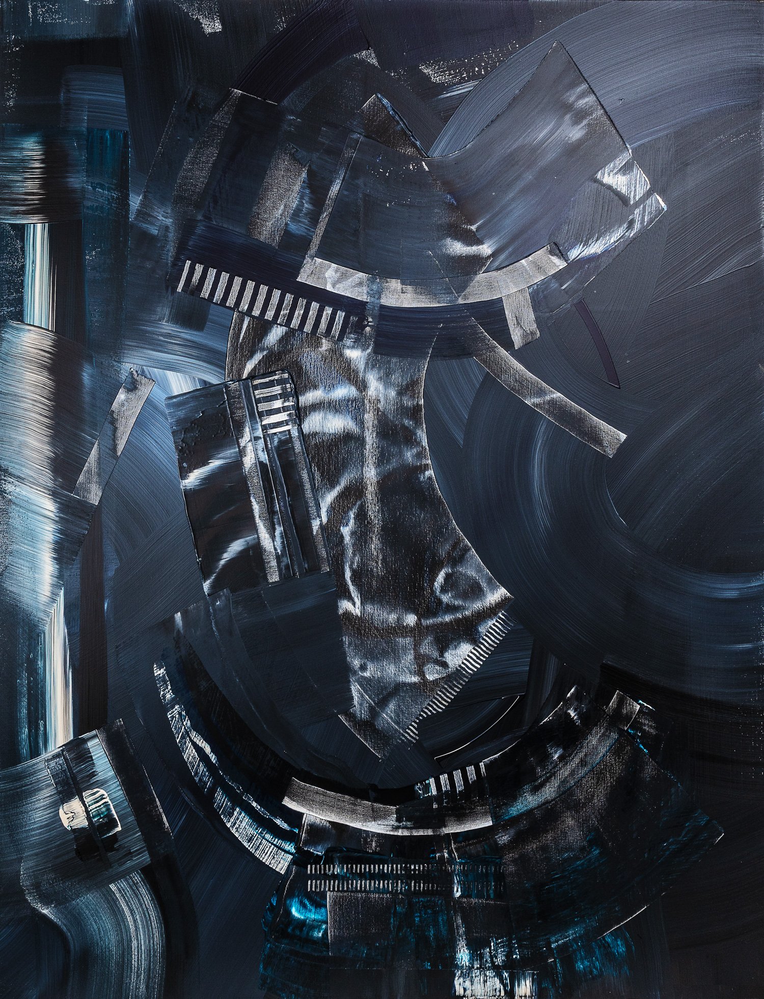 Drifting, peinture abstraite, Acrylique sur toile de lin, 146 × 114 cm, 2026, Jean Marc Larhantec
