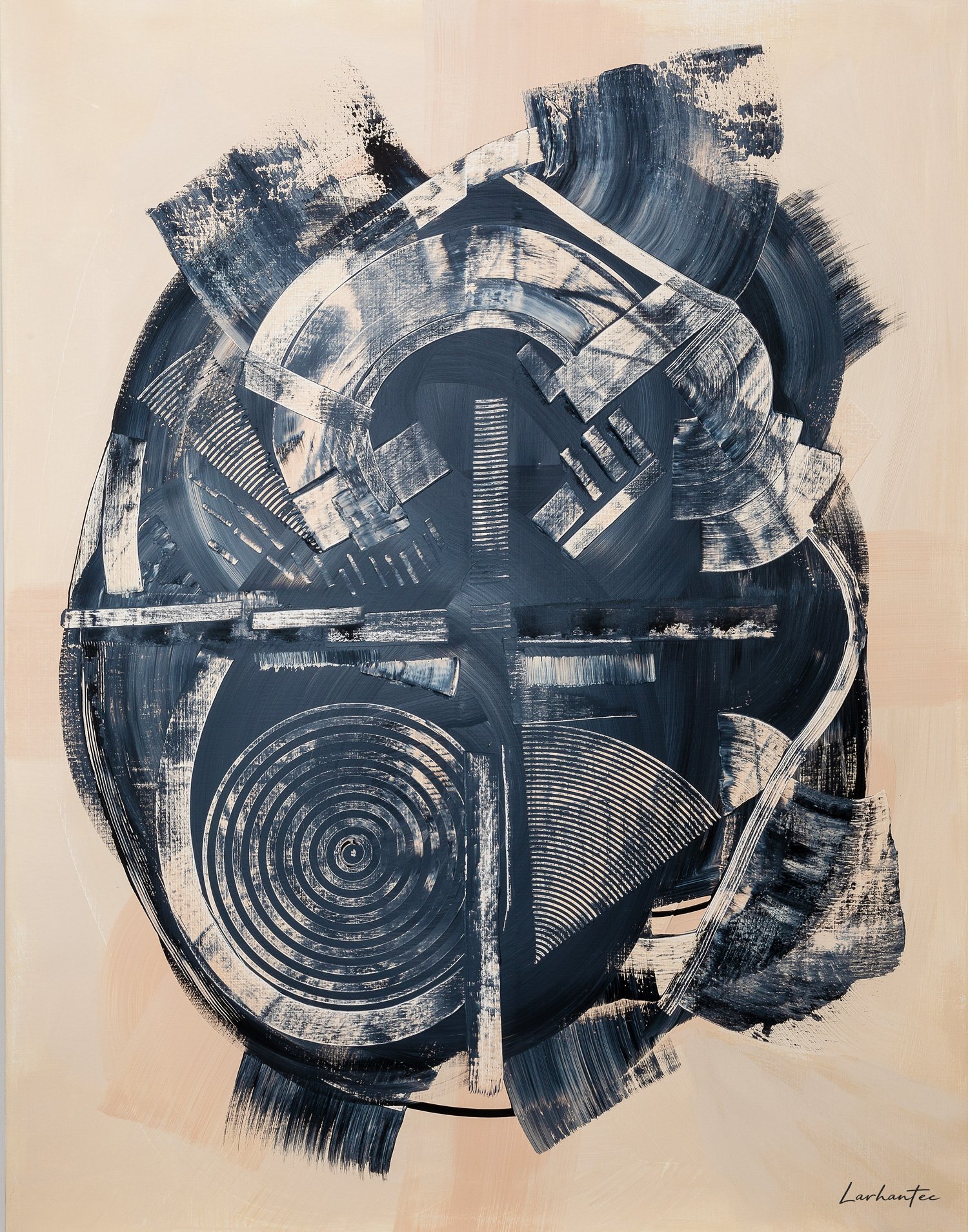 I Believe In You, peinture abstraite, Acrylique sur toile de lin, 146 × 114 cm, 2022, Jean Marc Larhantec