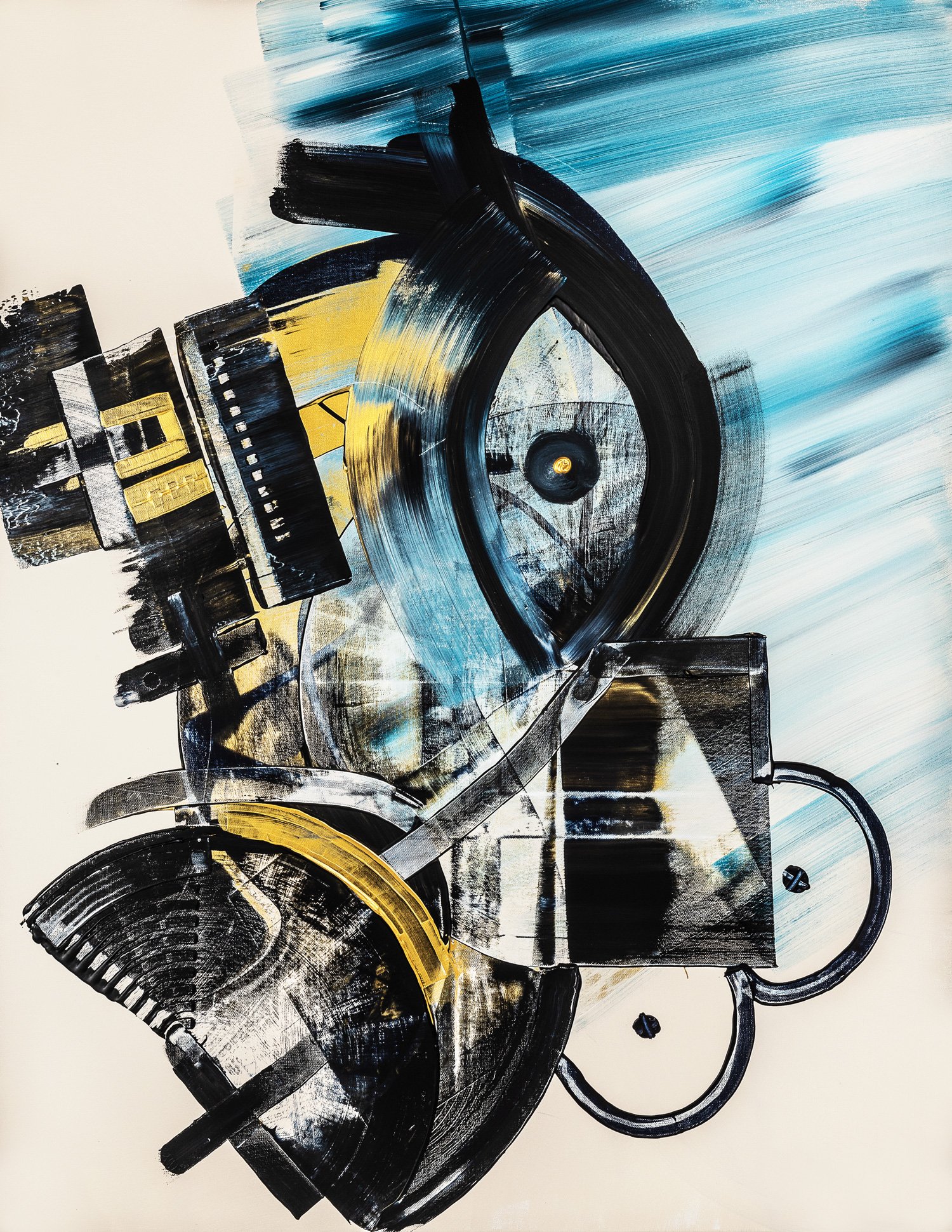 Leviathan Wolf, peinture abstraite, Acrylique sur toile de lin, 146 × 114 cm, 2026, Jean Marc Larhantec