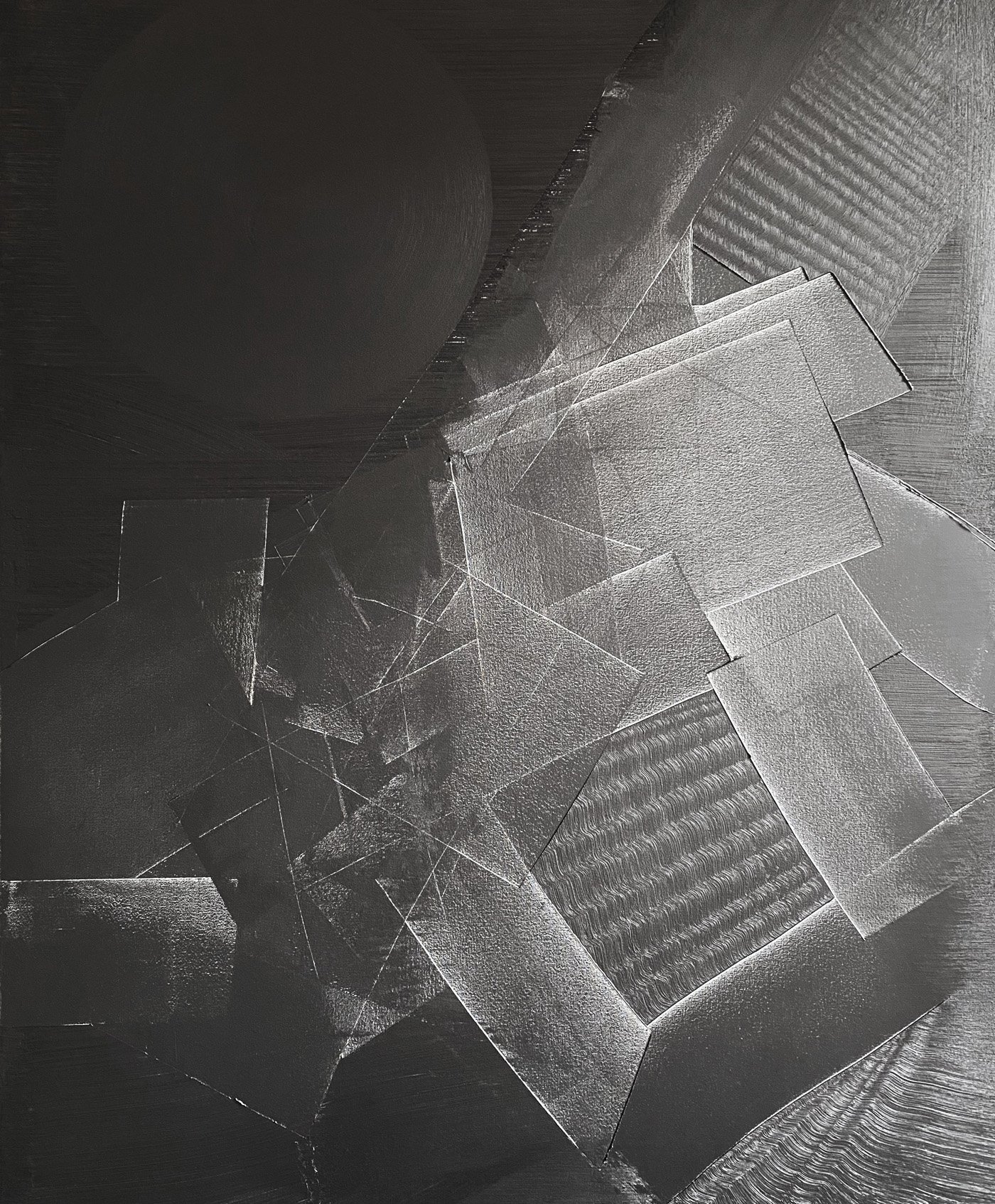 Moon Chaser, peinture abstraite, Acrylique sur toile de lin, 120 × 100 cm, 2022, Jean Marc Larhantec