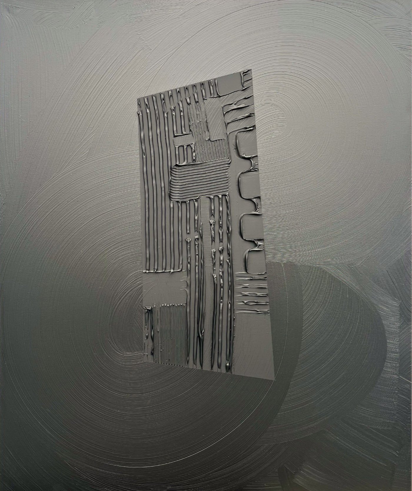 Moonlight Shadow, peinture abstraite, Acrylique et médiums sur toile de lin, 120 × 100 cm, 2022, Jean Marc Larhantec