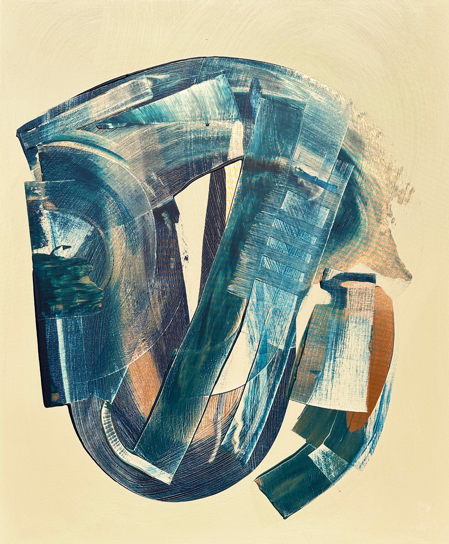 Reload, peinture abstraite, Acrylique sur toile de lin, 120 × 100 cm, 2022, Jean Marc Larhantec
