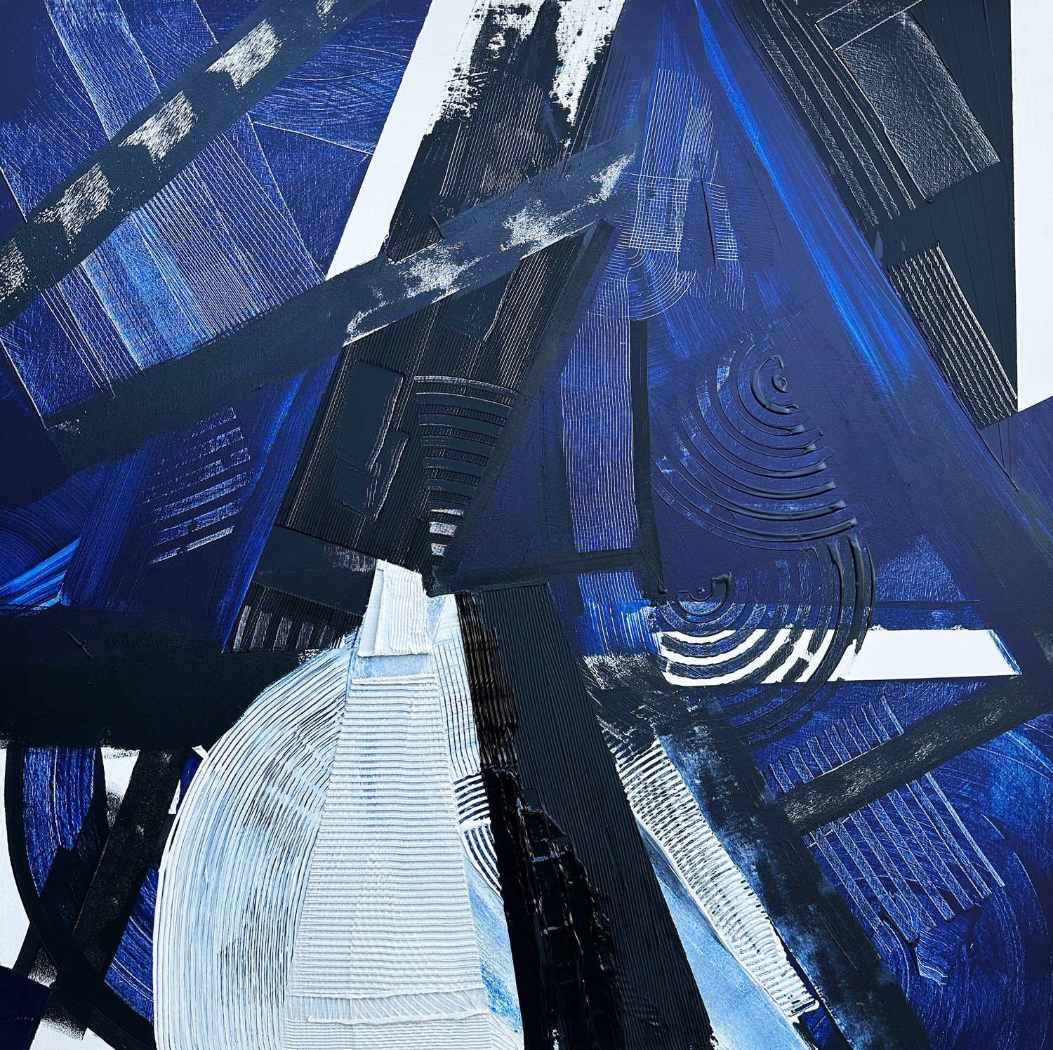 Runaway, peinture abstraite, Acrylique sur toile de lin, 100 × 100 cm, 2026, Jean Marc Larhantec