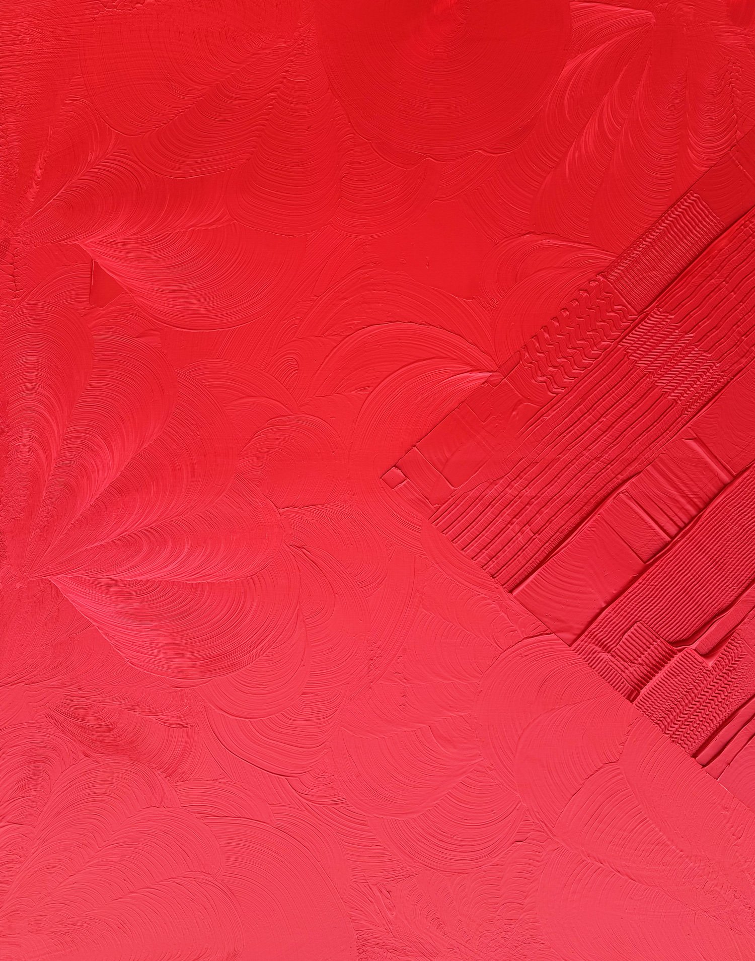 The Red Room, peinture abstraite, Acrylique sur toile de lin, 146 × 114 cm, 2026, Jean Marc Larhantec