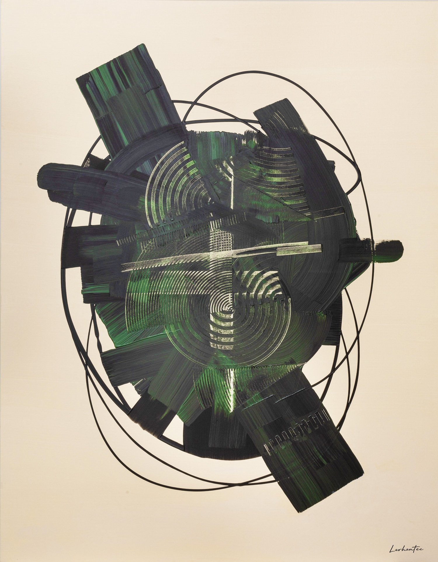 Unreal, peinture abstraite, Acrylique sur toile de lin, 146 × 114 cm, 2022, Jean Marc Larhantec