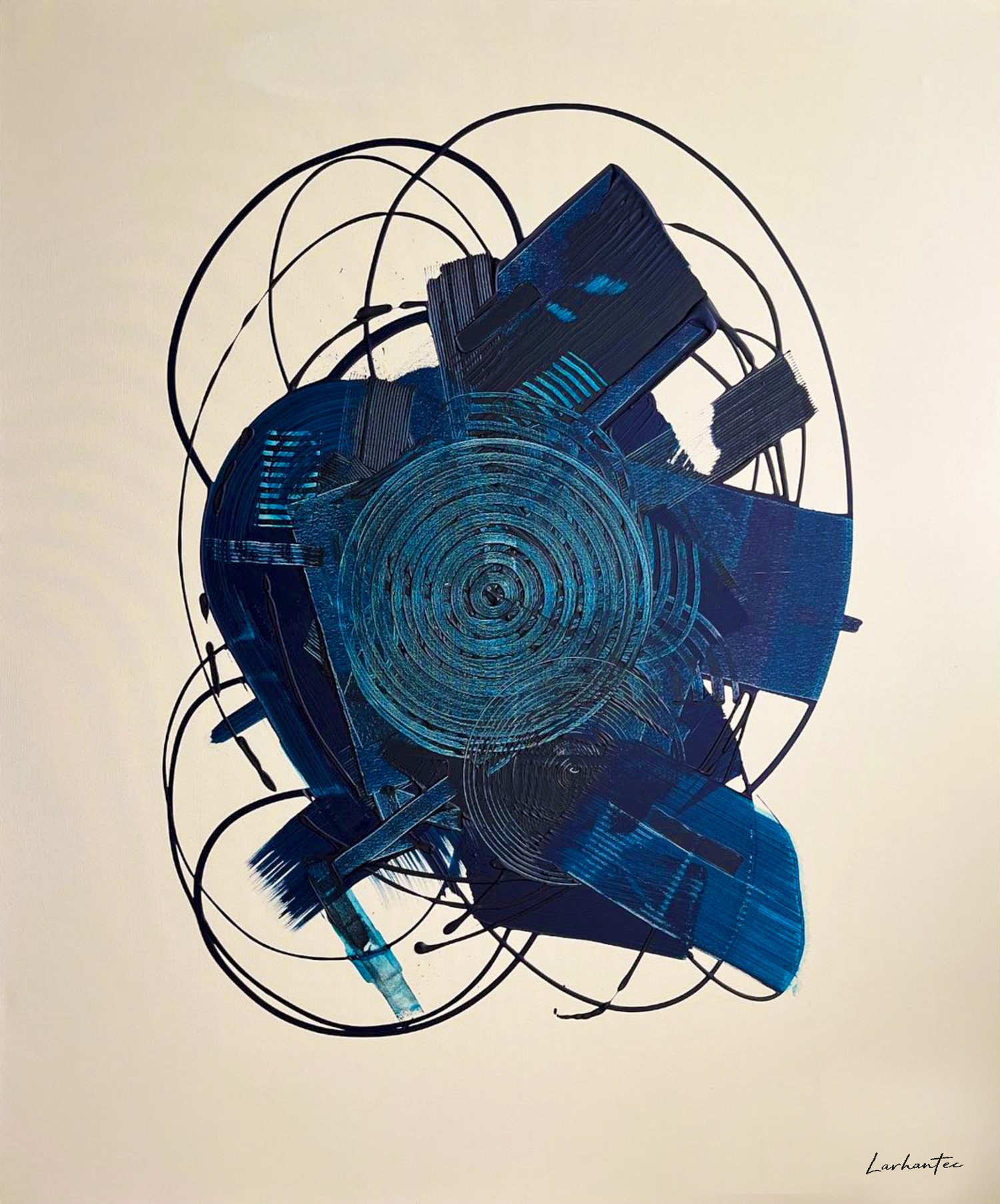 We Are Alive, peinture abstraite, Acrylique sur toile de lin, 120 × 100 cm, 2021, Jean Marc Larhantec