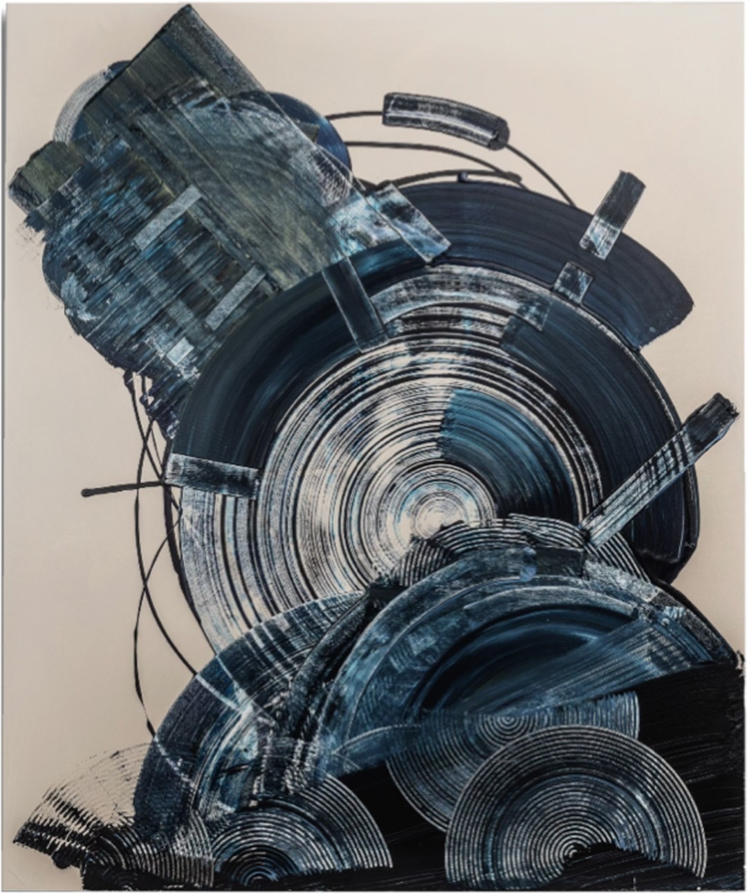 Born of light, peinture abstraite, Acrylique sur toile de lin, 120 x 100 cm, 2026, Jean Marc Larhantec