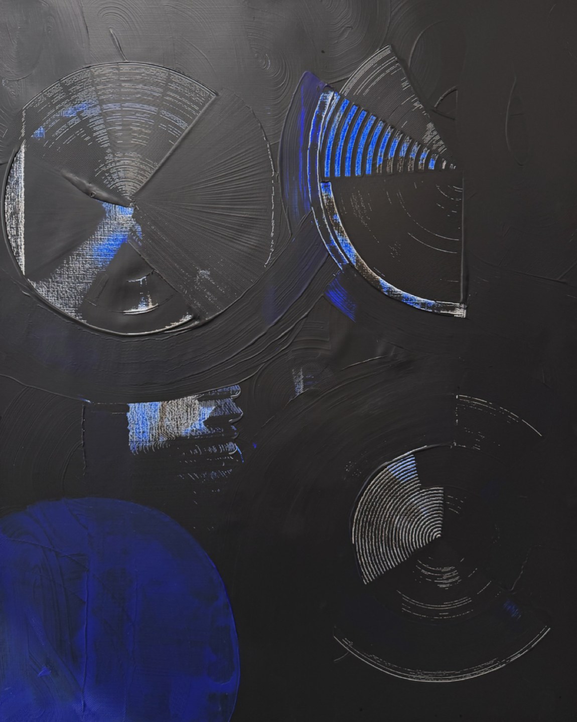 Hollow Pulse, peinture abstraite, Acrylique sur toile de lin, 146 × 114, 2026, Jean Marc Larhantec