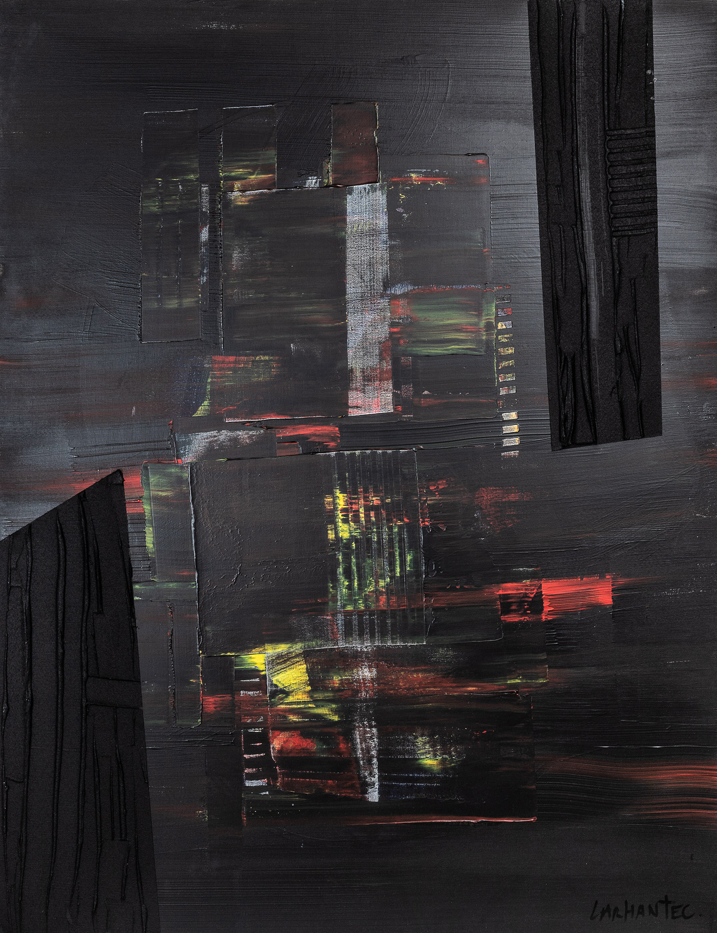 Aerials, peinture abstraite, Acrylique et médiums sur toile de lin, 146 x 114 cm, 2023, Jean Marc Larhantec