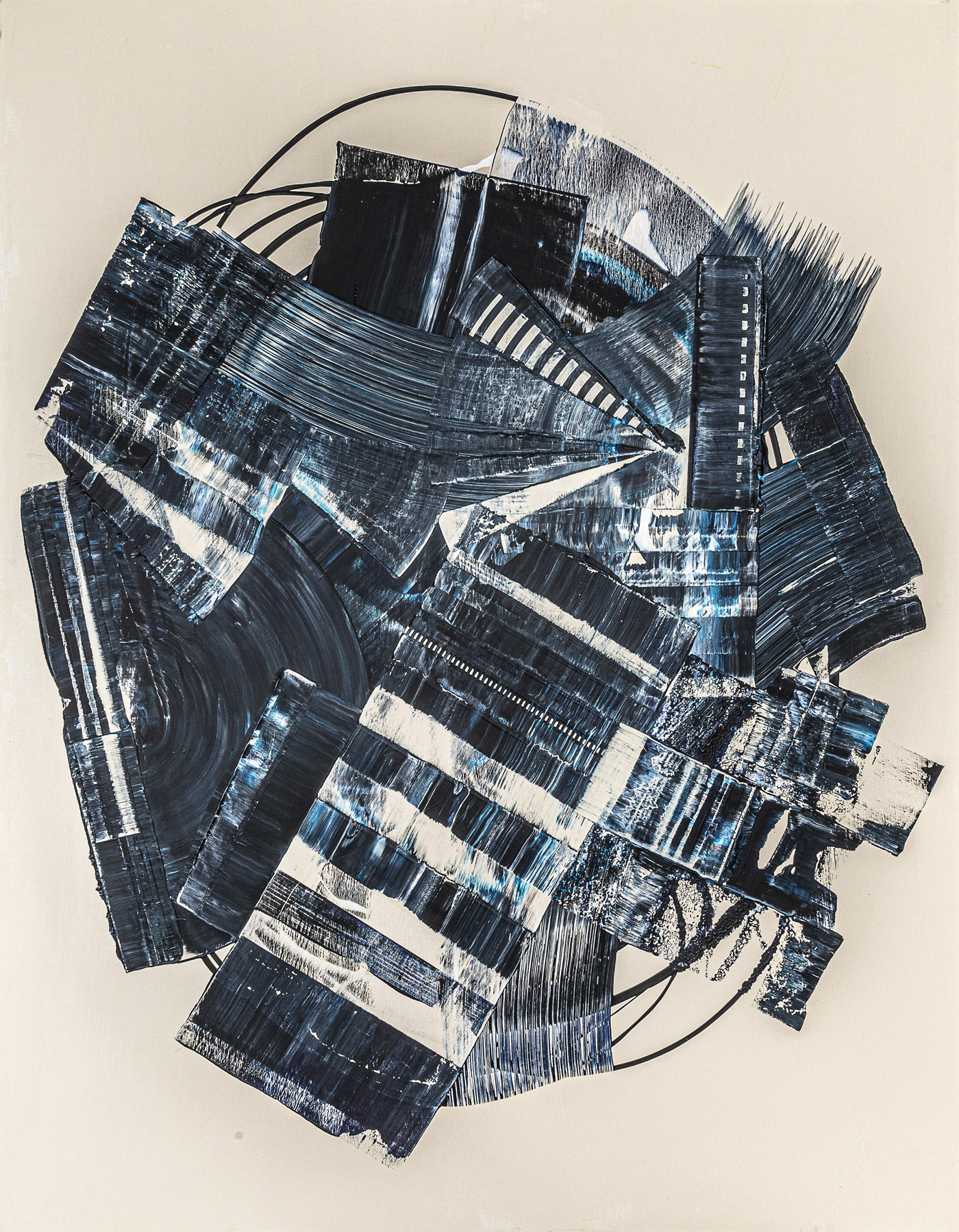 Le Cinéma, peinture abstraite, Acrylique sur toile de lin, 146 x 114 cm, 2023, Jean Marc Larhantec