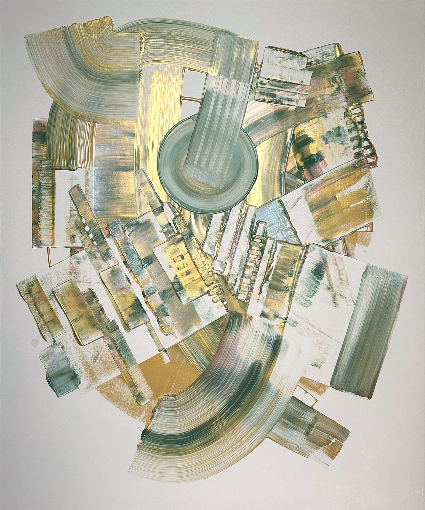 Autumn Leaves, peinture abstraite, Acrylique sur toile de lin, 120 x 100 cm, 2022, Jean Marc Larhantec