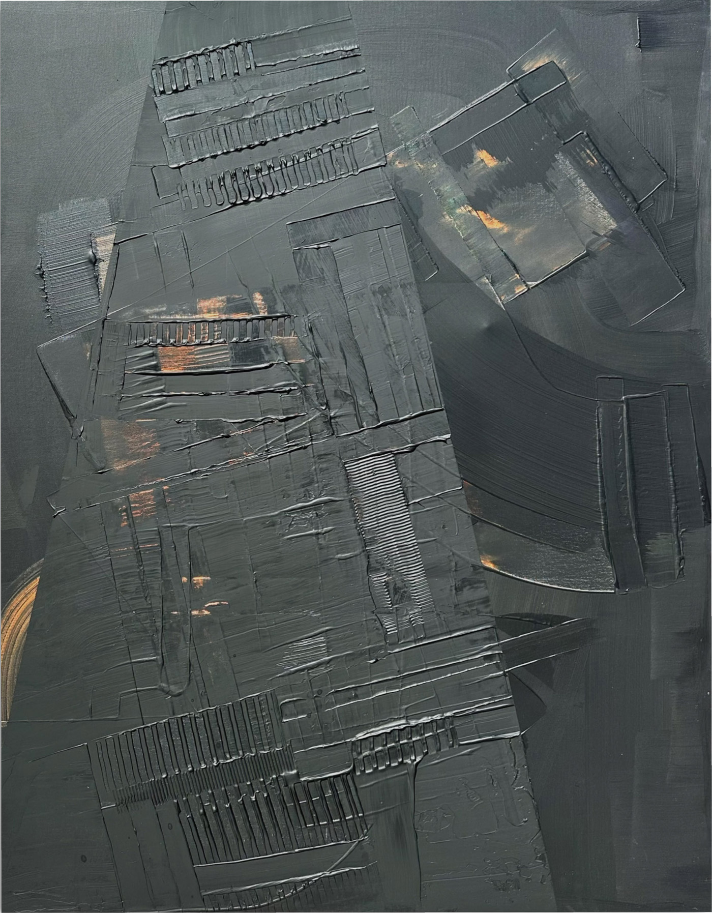 Ascent, peinture abstraite, Acrylique et médiums sur toile de lin, 146 x 114 cm, 2026, Jean Marc Larhantec