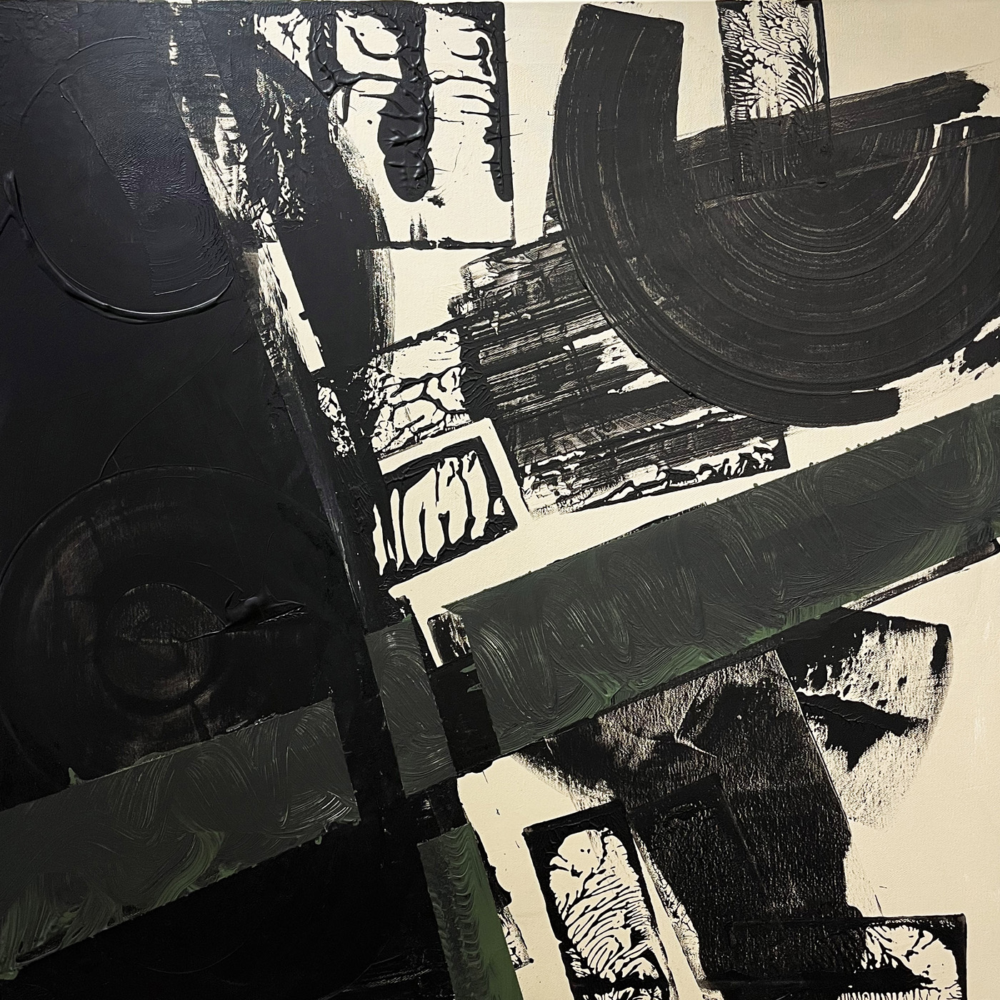 Fighters, peinture abstraite, Acrylique sur toile de lin, 120 x 100 cm, 2022, Jean Marc Larhantec