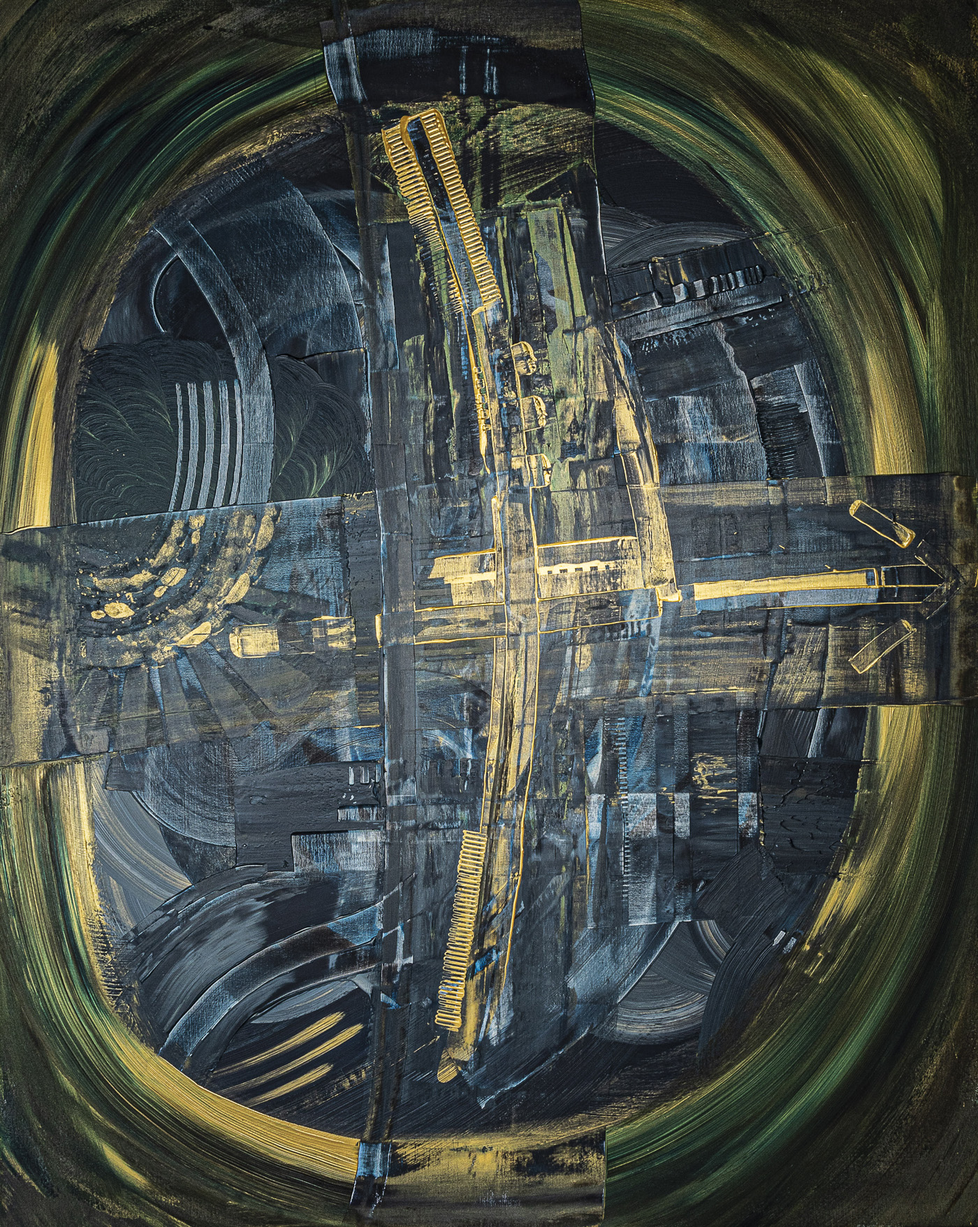 South Of Heaven, peinture abstraite, Acrylique sur toile de lin, 162 x 130 cm, 2024, Jean Marc Larhantec
