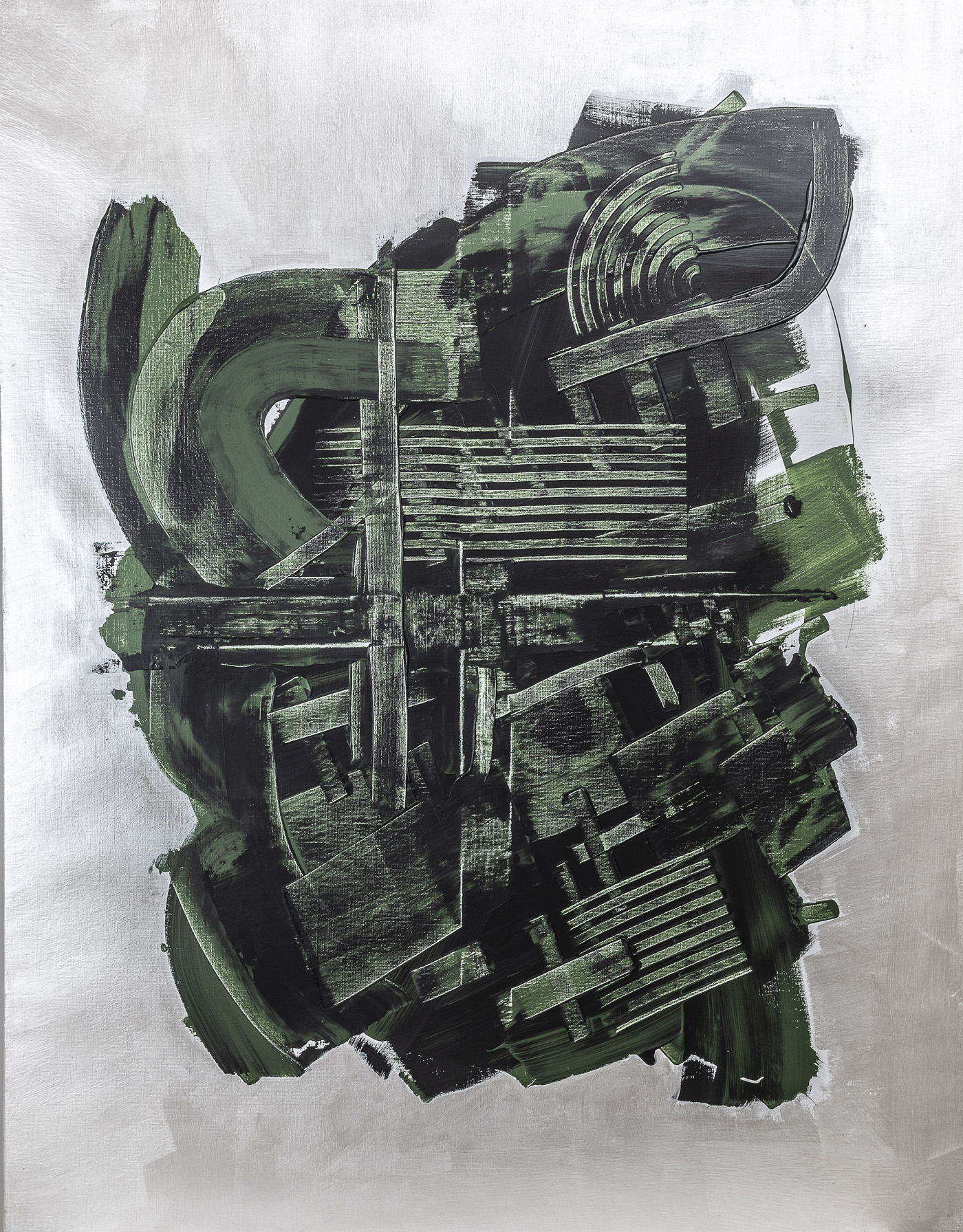 Transhumance, peinture abstraite, Acrylique sur toile de lin, 146 x 114 cm, 2023, Jean Marc Larhantec