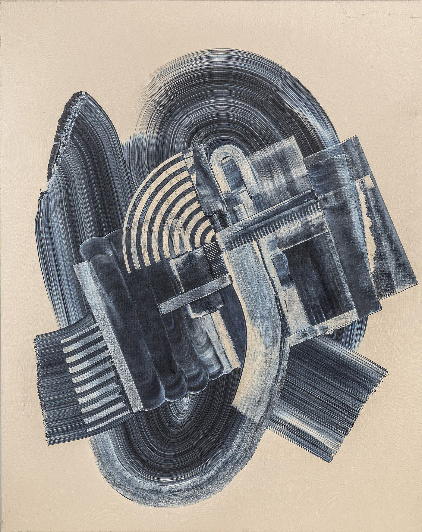 Moment's Notice, peinture abstraite, Acrylique sur toile de lin, 100 x 80 cm, 2024, Jean Marc Larhantec