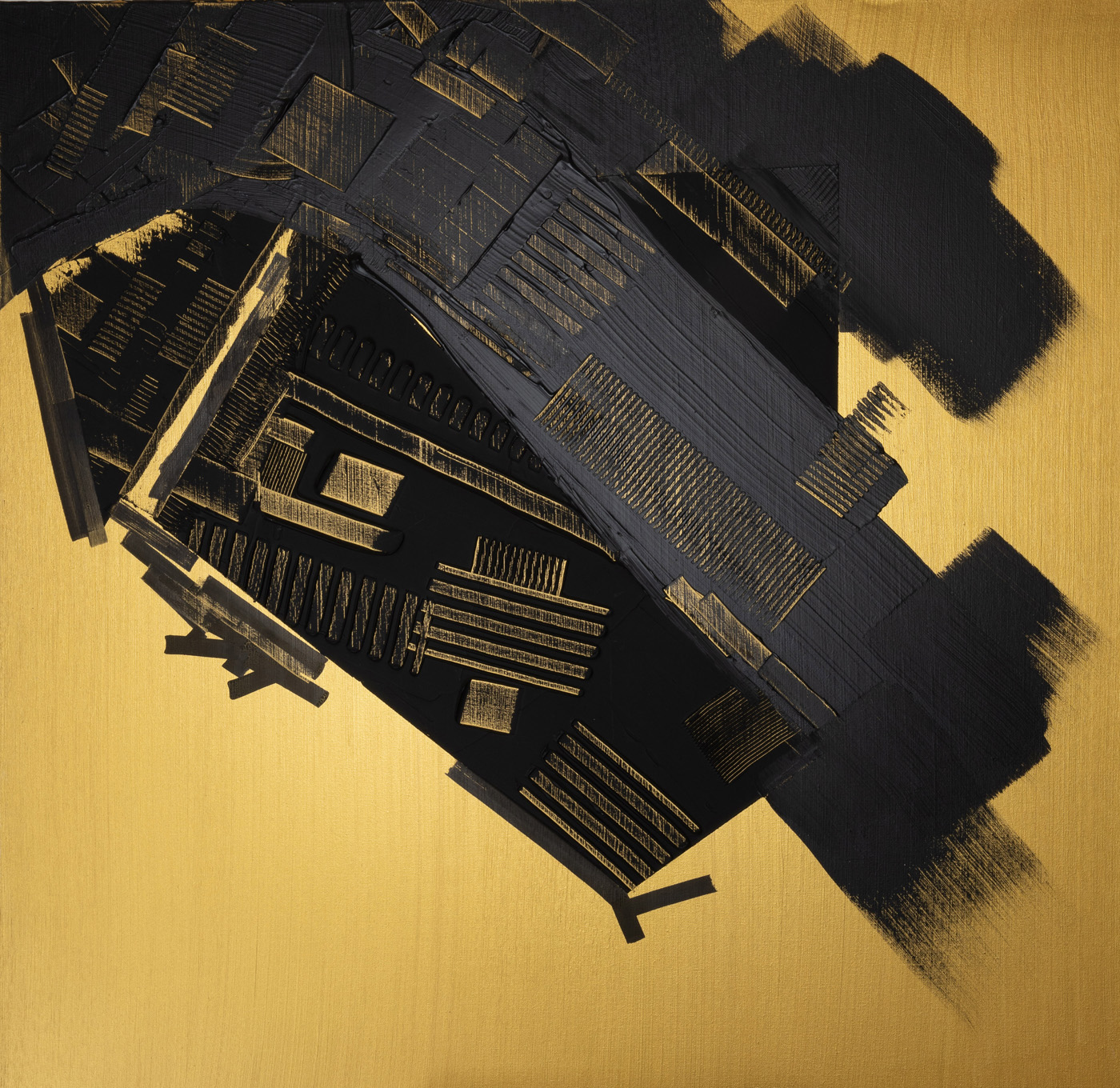 808 State, peinture abstraite, Acrylique et médiums sur toile de lin, 100 x 100 cm, 2023, Jean Marc Larhantec