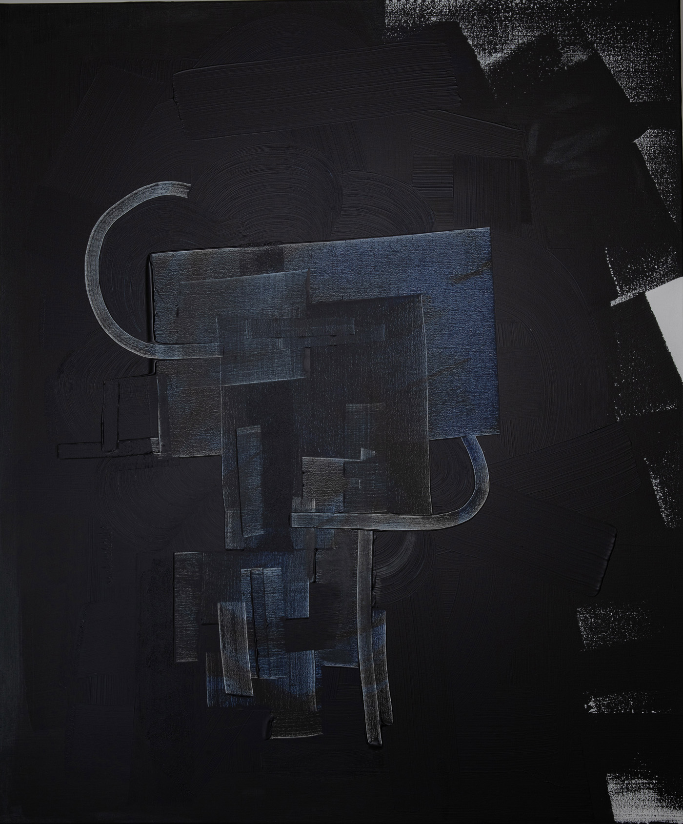 The Elephant, peinture abstraite, Acrylique sur toile de lin, 120 x 100 cm, 2023, Jean Marc Larhantec