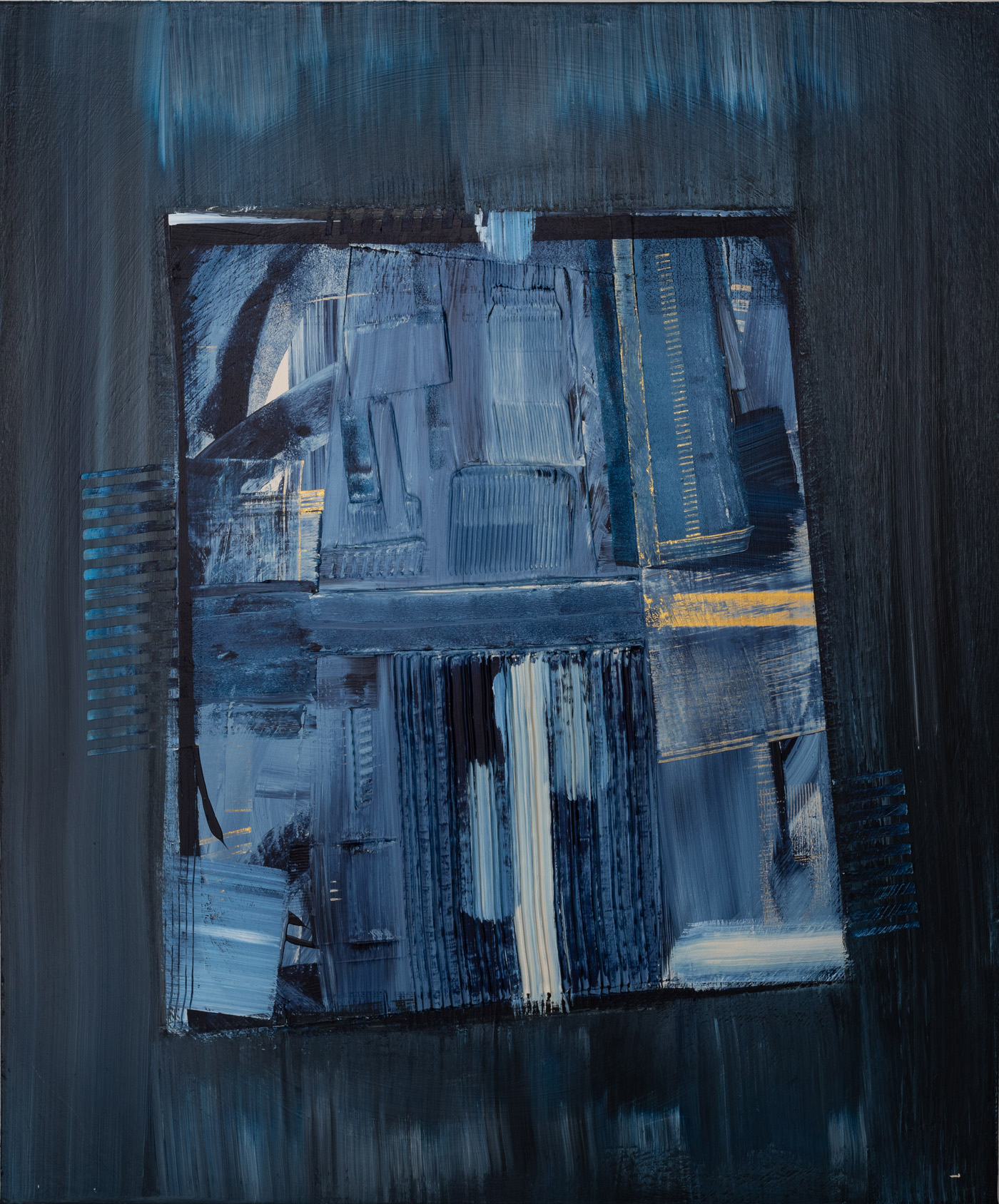 A Window To Your Past, peinture abstraite, Acrylique sur toile de lin, 120 x 100 cm, 2022, Jean Marc Larhantec
