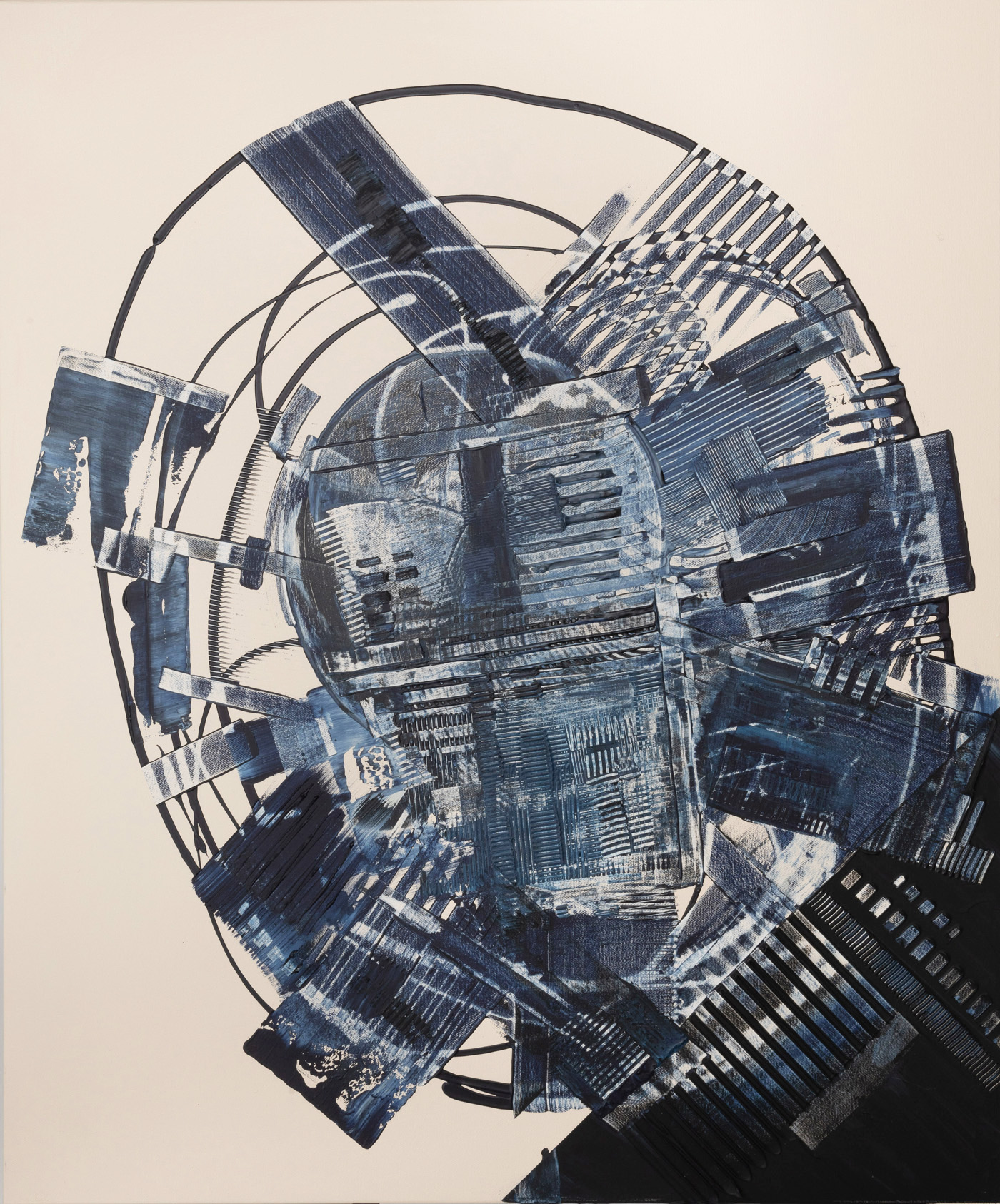 Access My A.I., peinture abstraite, Acrylique sur toile de lin, 120 x 100 cm, 2022, Jean Marc Larhantec