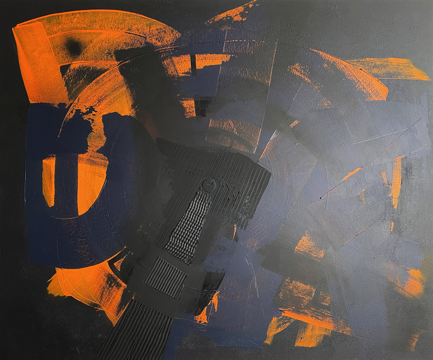 The Jump, peinture abstraite, Acrylique et médiums sur toile de lin, 120 x 100 cm, 2020, Jean Marc Larhantec