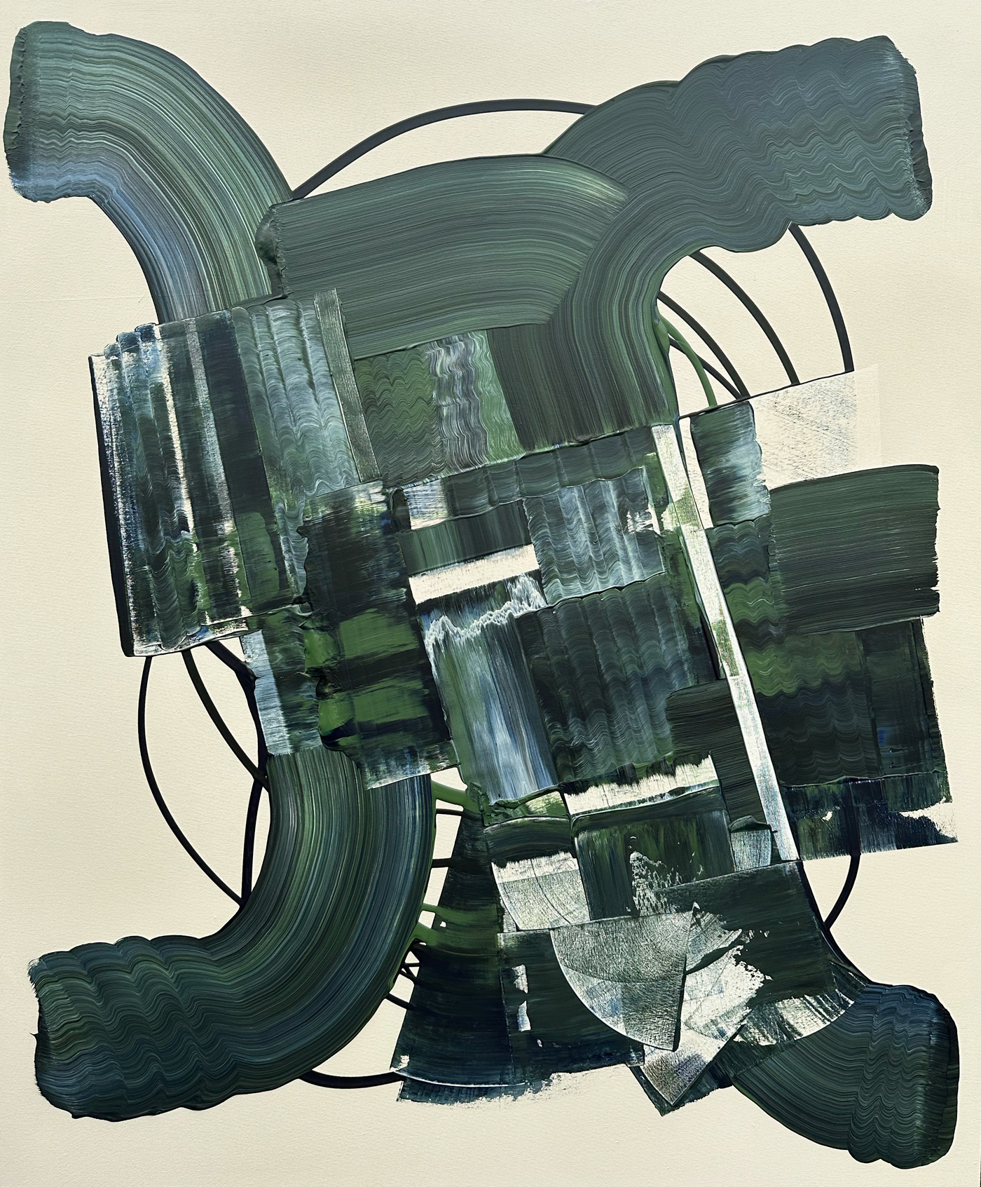 Why Don't You, peinture abstraite, Acrylique sur toile de lin, 146 x 114 cm, 2022, Jean Marc Larhantec