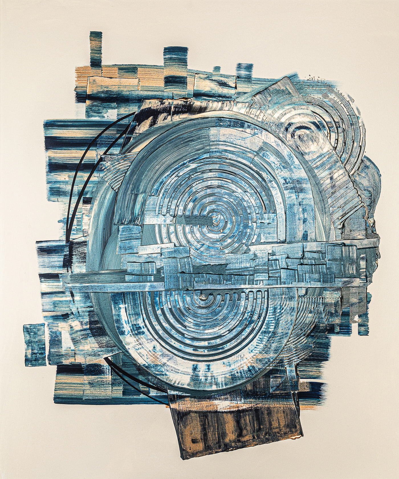 Frequencies Inside, peinture abstraite, Acrylique sur toile de lin, 120 x 100 cm, 2025, Jean Marc Larhantec