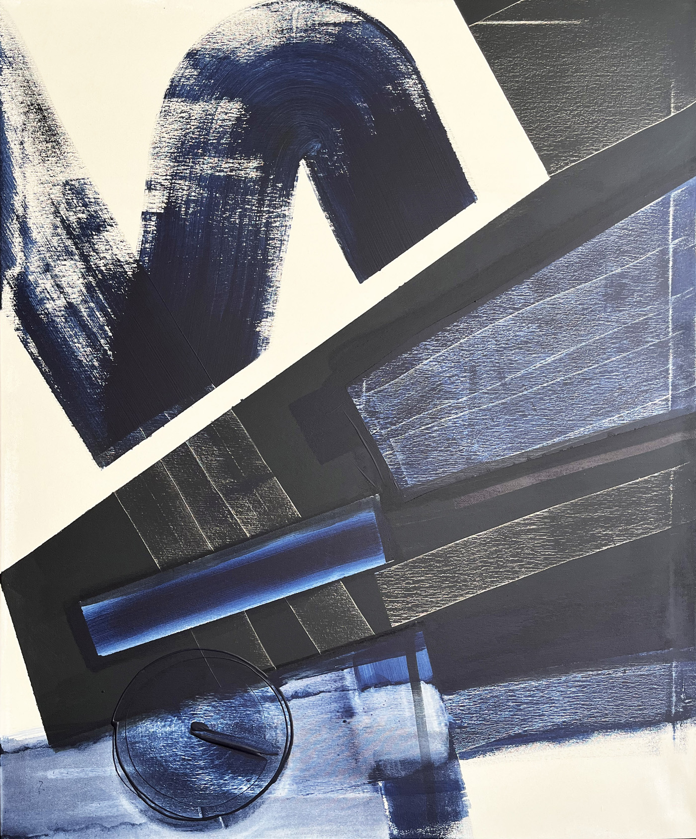 Time Out, peinture abstraite, Acrylique sur toile de lin, 120 x 100 cm, 2020, Jean Marc Larhantec