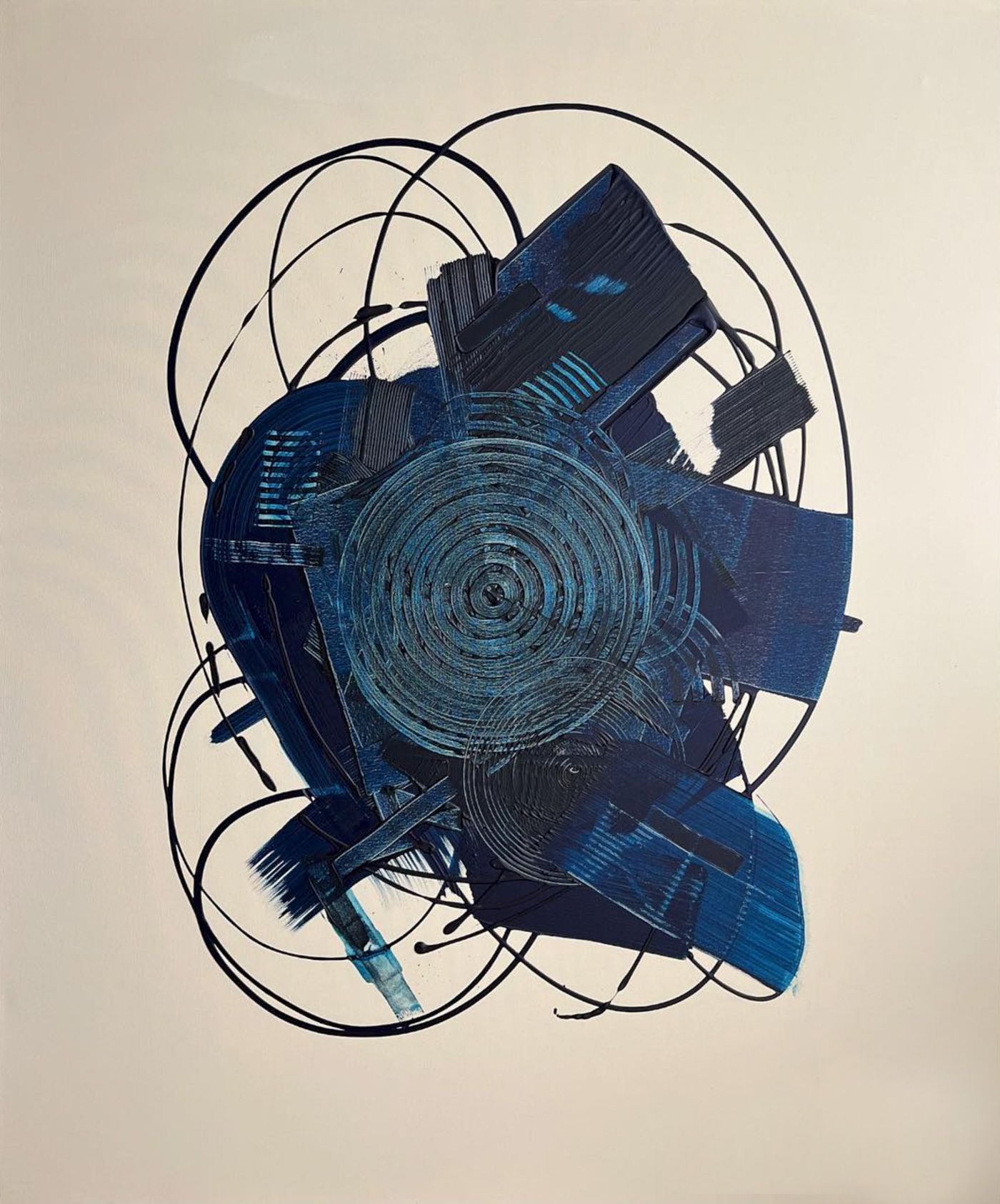 We Are Alive, peinture abstraite, Acrylique sur toile de lin, 120 x 100 cm, 2021, Jean Marc Larhantec