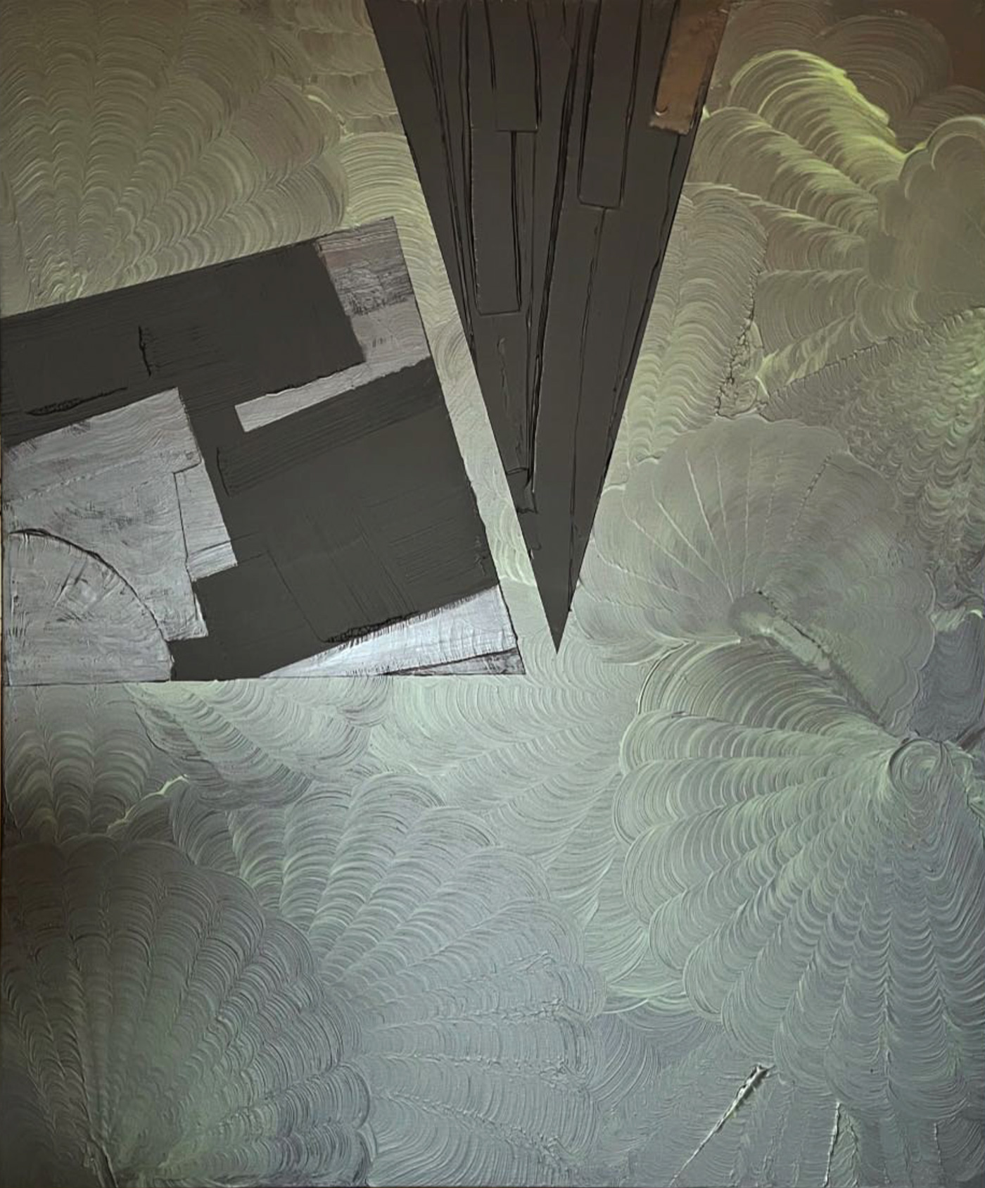 Fragments Of Time, peinture abstraite, Acrylique et médiums sur toile de lin, 120 x 100 cm, 2021, Jean Marc Larhantec