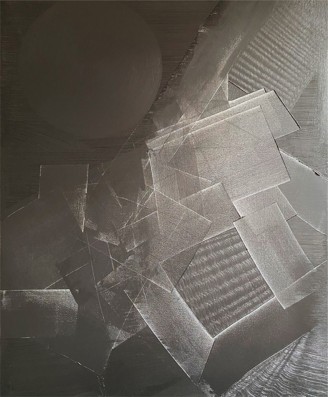 Lunar Module, peinture abstraite, Acrylique sur toile de lin, 120 × 100 cm, 2019, Jean Marc Larhantec