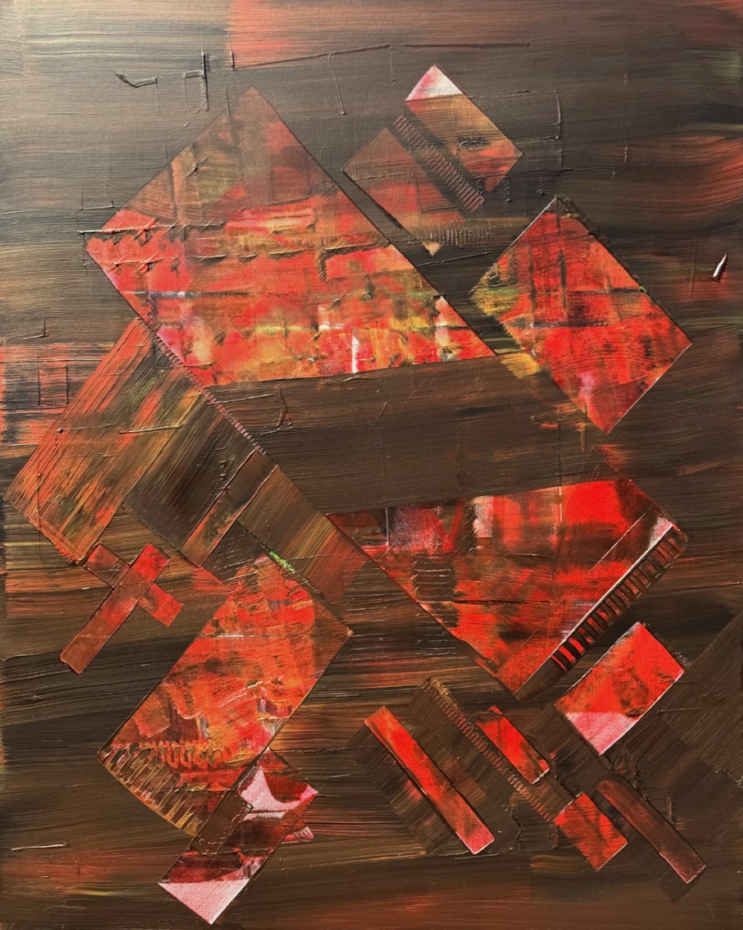 Magnetic Core, peinture abstraite, Acrylique sur toile de lin, 146 × 114, 2026, Jean Marc Larhantec